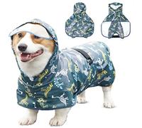 Syzplnwy Dog Raincoat with Clear Hood - Waterproof Dog Rain Jacket for Small/Medium/Large Dogs | Adjustable Belly Strap, Windproof Design, Lightweight & Easy-Fit Pet Rainwear