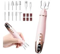 Syzplnwy Electric Nail File, 10 Speeds Cordless Electric Nail Drill with LCD & LED Light, Rechargeable Portable for Acrylic Gel Nails, Thick Toenails Home Salon Use