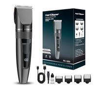 Syzplnwy Hair Clippers Professional Cordless Men Beard Trimmer with LCD Display Ceramic Titanium Blade Long-Lasting Battery