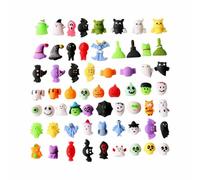 Syzplnwy Halloween Squishy Toys 30Pcs - Mini Cute Squishies with Pumpkin Bat Spider Designs, Soft Fidget Sensory Toys for Kids Party Bag Fillers, Treats Favors Gifts