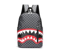 Syzplnwy Leisure Shark Backpack Business Large Capacity Men's Campus Outward Travel Bag