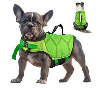 Syzplnwy Lightweight Dog Life Jacket - Adjustable Reflective Swim Vest with Rescue Handle for Small, Medium Dogs | High-Buoyancy Safety Gear for Swimming, Boating & Beach Adventures