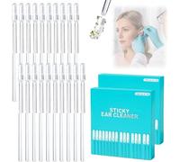 Syzplnwy Sticky Ear Wax Removal Sticks, Reusable Washable Resin Ear Cleaner Set, Soft-Head Earwax Remover Tool for Adults & Kids