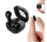 Syzplnwy Wireless Bluetooth Sleep Headphones & Earbuds for Side Sleeping, Noise Cancelling Invisible Ultra Small Fit for Small Ears, Black