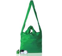 SYZY World's Most Compact Travel Tote Bag Portable Shopping Beach Market Bag - Reusable Collapsible Stuffable, Viridian Green, M, Minimalist