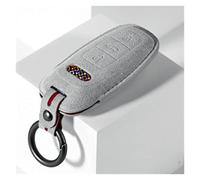 SYZYM Alcantara Car Key Case Cover Keychain Accessories Compatible With Audi A4 B9 A3 8P A6 C7 8S 8W A7 S3 S7 S8 R8 Q2 Q3 Q5 Q7 Q8 SQ5 TT RS3 RS6 (Color : Style A 4978 Gray)