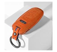 SYZYM Alcantara Car Key Case Cover Keychain Accessories Compatible With Audi A4 B9 A3 8P A6 C7 8S 8W A7 S3 S7 S8 R8 Q2 Q3 Q5 Q7 Q8 SQ5 TT RS3 RS6 (Color : Style A 2969 Orange)