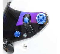 SZ Senzo Replacement Visor Fitting Kit suitable for Arai CK-6 Helmets (Blue Oval Design)