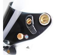 SZ Senzo Replacement Visor Fitting Kit suitable for Arai CK-6 Helmets (Gold Oval Design)