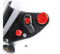 SZ Senzo Replacement Visor Fitting Kit suitable for Arai CK-6 Helmets (Red)