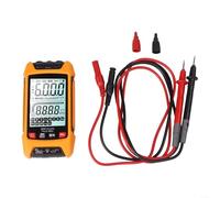 SZ02 Smart Digital Multimeter 9999 Count True RMS Auto Range Capacitance Meter with Voltage Current Resistance Continuity Diode Frequency Temperature NCV Detection LCD Backlight Display (orange-SZ01)