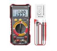 SZ305 Digital Multimeter with NCV Induction, AC/DC Voltage and Current Measurement, Transistor hFE Test, Backlit Screen and Data Hold for Electricians and DIY Use (Red)
