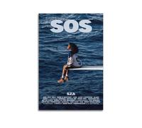 SZA 90s SOS Tracklist Print Album Cover Signed Limited , Music Album Cover ,Pop Hip Hop Rap Singer Star Music Poster Aesthetic Canvas Wall Art for Girl And Boy Teens Dorm Decor 20x30inch(50x75cm) Unfr