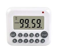 Szaerfa Digital Kitchen Timer Cooking LCD Count Up Down Magnetic Loud Alarm Clock 12 Key (Grey Button)