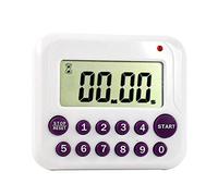 Szaerfa Digital Kitchen Timer Cooking LCD Count Up Down Magnetic Loud Alarm Clock 12 Key (Purple Button)