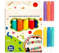 szaluyk 3D Puffy Popcorn Art Pens 6 Pack | Puffy Bubble Pens | Multi