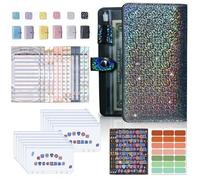 szaluyk A6 Binder - Cash Envelope Binders, Budget Planner Wallet | Personal Organizer Notebook, 12PCS Zipper Pouches Organizers, School Office Cashs System, A6 Ring Binderr for Money Management