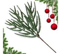 szaluyk Artificial Pine Branches | Green Artificial Christmas Tree Branches, Realistic Plant Decoration for Wreath Bedroom Porch Fireplace Living Room
