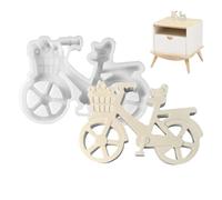 szaluyk Bicycle Frame Mould, Reusable Silicone, Non-Stick Chocolate Fondant, Handmade 3D Bicycle with Basket, Silicone Baking Mould, Bicycle Cake Decoration, Durable Silicone Mould