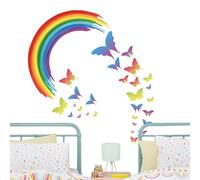 szaluyk Butterfly Stickers for Wall, Cute Window Stickers, Butterfly Rainbow Window Stickers, Decorative Window Stickers, Creative Wall Stickers for Classroom,