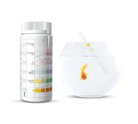 szaluyk Fish Tank Test Strips - Aquarium Water Test Kit with 100 Strips, Accurate Testing for GH, pH, Carbonate Hardness, Chlorine, for Freshwater & Saltwater Aquarium Care