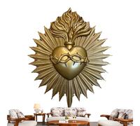 szaluyk Gothic Art Wall Decoration - Handmade Wall Figurine Sacred Heart Sculpture Resin Decor for Office Church Wedding Vintage Easter Christmas Collection