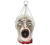 szaluyk Halloween Human Head Prop - Life-Size Scary Severed Heads, Realistic Fake with Long Hair | Bloody Cut Off Heead Decoration for Haunted House, Halloweens Party, Indoor Outdoor Prank Props