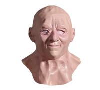 szaluyk Halloween Old Man, The Elder OlLd HeadDgear Realistic Silicone Masquerade Full Head Tricky, HalloWween headdress Real human Horror Wig Party props headgear Dress up