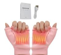 szaluyk Heated Gloves - USB Rechargeable Half Finger | Electric Thermal Mittens, Soft Fleece Lining, Adjustable Fit | Quick Heating, Touchscreen Use | Winter Sports, Typing, Cycling, Hiking, Camping
