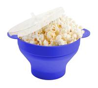 szaluyk Popcorn Popper Microwave Bowl, Popcorn Bowl Microwavable, Popcorn Popper with Handles, Dishwasher Safe, Foldable Food Container for Family Movie Night