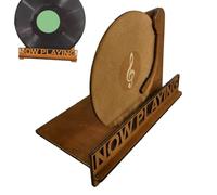 szaluyk Record Holders - Rigid Polymer Material, Durable Component, Wooden Rack | Record Storage Stand For Collector Shelf Music Room Home Living Room Studio