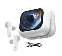 szaluyk Translator Earbuds | LCD Touchscreen Noise Cancellation,AI Headphones Language Translation Earbuds,for Men Women Birthday Learning Business Work Study College Car Sports Gym Outdoor