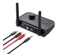 szaluyk Wireless Adapter, Wireless Receiver for Headphones, Double Connection for Stereo Music Cell Phones PC Tvs Game Consoles Speakers Home Gym Equipment Men Women Airplane