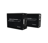 SZBJ HDMI Extender Over A Single Cat 5E/6 Ethernet Cable with Bidirectional IR Remote Control, Full HD 1080P with Deep Color, Dolby Digital/DTS 230FT/70M, EDID Management HDMI201