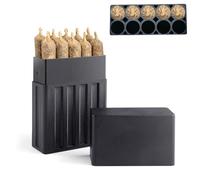 SZBTKBEST 10-Hole King Size Pre Rolled Rolling Papers, Airtight and Lightweight Carrying Case, Pre-Rolled Cones Holds Case Holder, Pocket Size Storage Box，Easy to Carry and Store (Black)