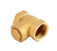 SZBTQMUW 1/2 Quot; 3/4 1 BSP Female Thread Brass Swing Check Valve One Way Non-return For Water Aquarium Float 1Pcs(0.5 Inch)