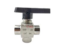 SZBTQMUW 1PC Three-Way Ball Valve Female Thread G1/8" G1/4" G3/8" G1/2" G3/4" BSP Stainless Steel 304 high Pressure high Temperature(0.75 Inch)