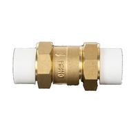 SZBTQMUW 1PCS Brass Vertical Lift Check Valve Union/Loose Joint One-Way Non- Valve(0.5 Inch)