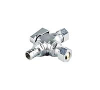 SZBTQMUW Brass angle 3 way angle bathroom/faucet lead angle stop pex angle bathroom accessory(1-2 X 3-8 X 3-8)