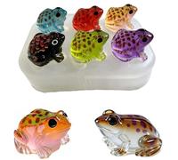 Szcelling 6 Cavity Mini 3D Frog Silicone Mold, 0.79” Cute Toad Animal Resin Casting Mold for DIY Dollhouse Miniature Fairy Garden Decoration, Micro Figurines Landscape Epoxy Resin Jewelry Craft Making