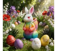 Szcelling Rabbit Resin Silicone Mold with Basket Height 3.54" 3D Easter Bunny Mold for Epoxy Resin Cute Bunny Backpack Candle Mold Animal Incense Candle Casting Mold DIY DIY Home Decoration Craft