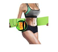 SZCLIMAX Waist Trainer Belt, Promotes Sweat Wrap Exercise Belt Women Men Fitness Workout Belt Abdominal Trainers, Back Support with Pocket for Cell Phone Green