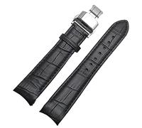 SZCURC Curved end watch strap Genuine Leather Bracelet 20 mm 21 mm 22 mm Stylish & Durable Replacement Band