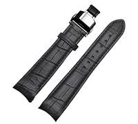 SZCURC Curved end watch strap Genuine Leather Bracelet 20 mm 21 mm 22 mm Stylish & Durable Replacement Band