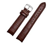SZCURC Curved end watch strap Genuine Leather Bracelet 20 mm 21 mm 22 mm Stylish & Durable Replacement Band
