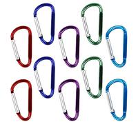 SZCXDKJ 10 Pcs Large Carabiner D Ring Clip Hook Keychain Camping Accessories for Outdoor, Fishing, Hiking, Traveling