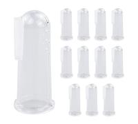 SZCXDKJ 12 Pieces Soft Silicone Pet Finger Toothbrush, Transparent Color, Dog Cat Dental Brushes Kit for Pets Dental Care