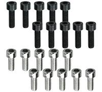 SZCXDKJ 20Pcs Bike Bolts,M5x16mm ?M5x12mm Bike Water Bottle Holder Cage Screws for Bike Water Bottle Holder?black and silver?