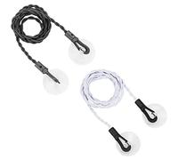 SZCXDKJ 2Pack Travel Clothes Washing Line, Extendable Travel Clothes Line Laundry Hanging Line with Hooks & Suction Cup for Outdoors Camping