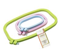 SZCXDKJ 3 Size Colorful Embroidery Hoop Rectangle Square Embroidery Frame Cross Stitch Hoop Sewing Tool for Art Craft Handy Sewing (Multicolor)